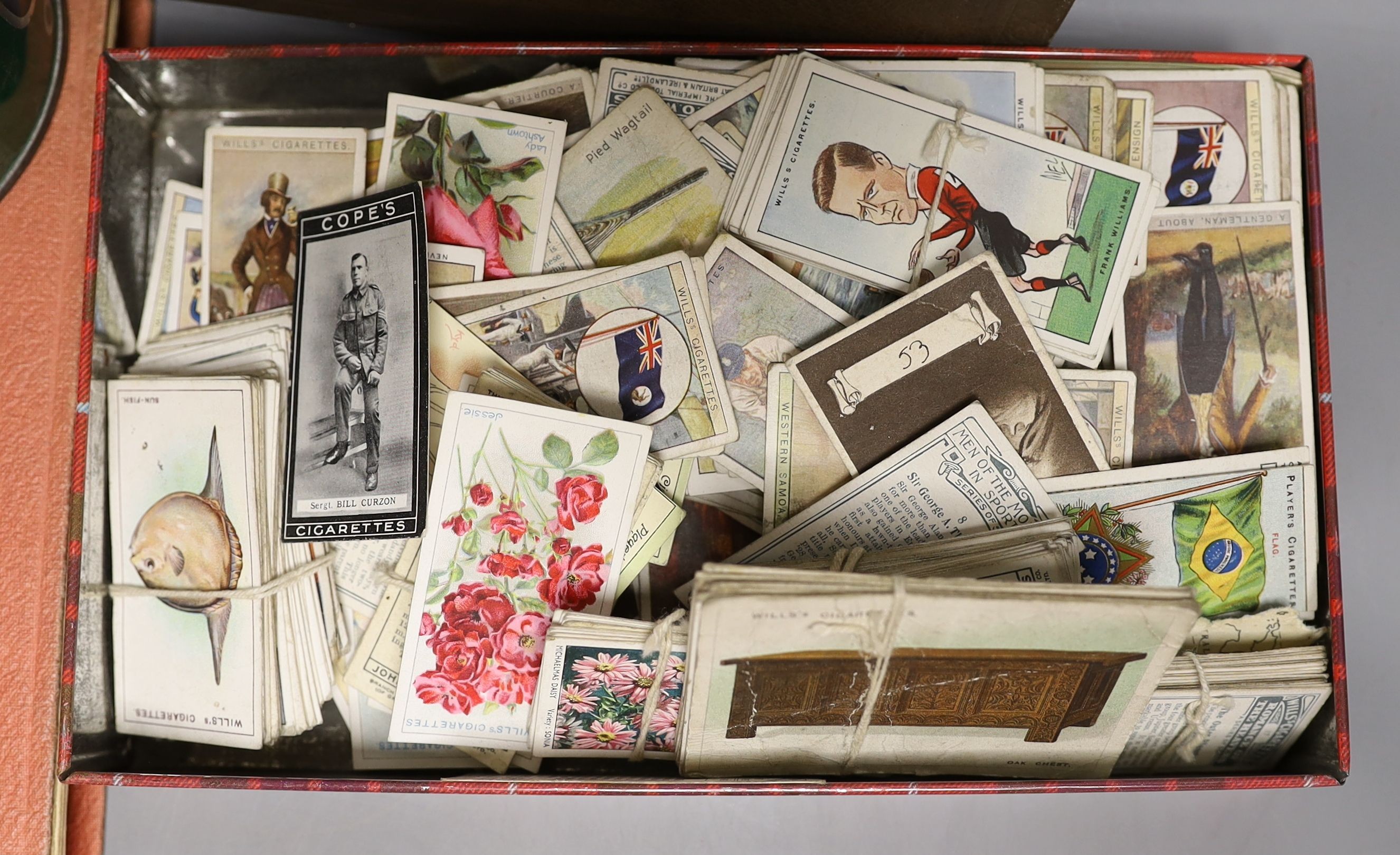 A collection of cigarette cards